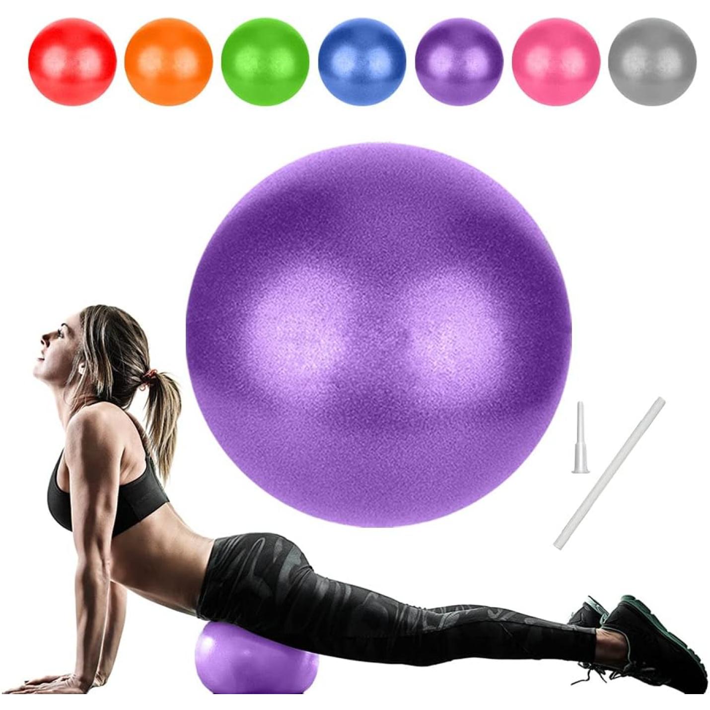 Pilatesbal, kleine gymnastiekbal, 22 cm, pilatesbal, gymnastiekballen voor kinderen, overbal, fitnessbal, yogabal, fitnessbal, kantoor, ergonomische balansapparatuur voor yoga, gymnastiek, gymnastiek, - happygetfit.com