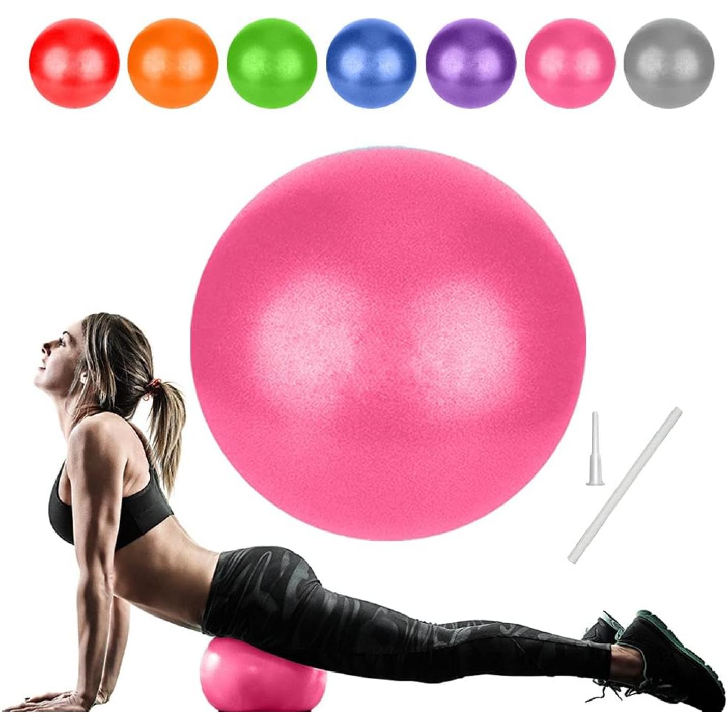 Pilatesbal, kleine gymnastiekbal, 22 cm, pilatesbal, gymnastiekballen voor kinderen, overbal, fitnessbal, yogabal, fitnessbal, kantoor, ergonomische balansapparatuur voor yoga, gymnastiek, gymnastiek, - happygetfit.com