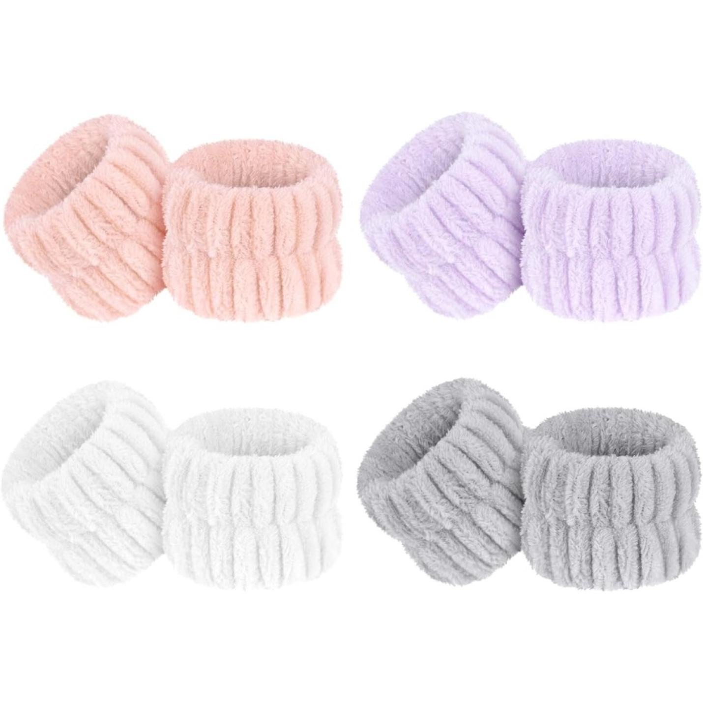 Polsband, Elastische Microvezel, Gezichtswas, Cosmetica, Haarband, Spa-armbanden voor Absorberende Zweetband voor Vrouwen en Meisjes, Make-up, Pols, Gezichtsverzorging - happygetfit.com