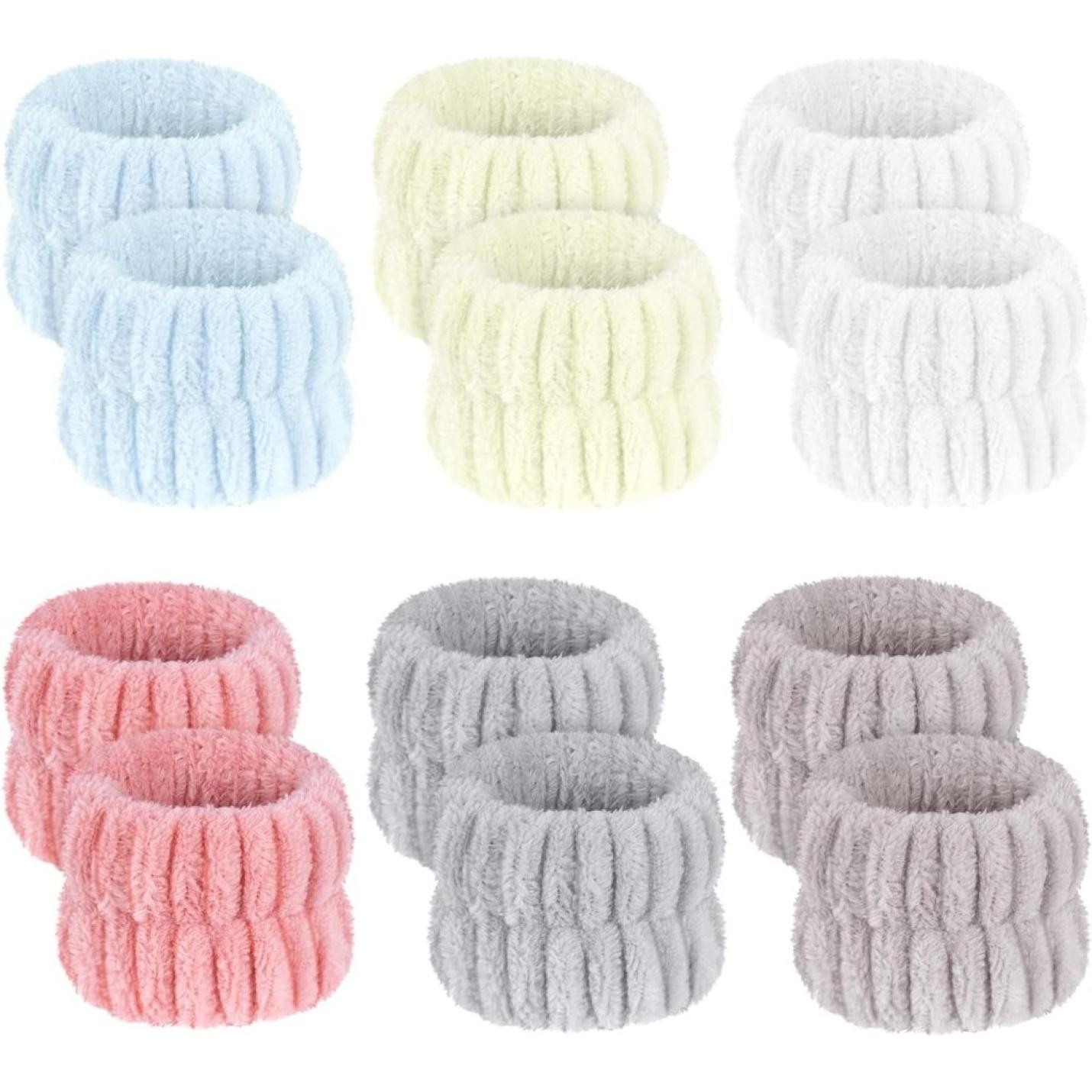 Polsband, Elastische Microvezel, Gezichtswas, Cosmetica, Haarband, Spa-armbanden voor Absorberende Zweetband voor Vrouwen en Meisjes, Make-up, Pols, Gezichtsverzorging - happygetfit.com