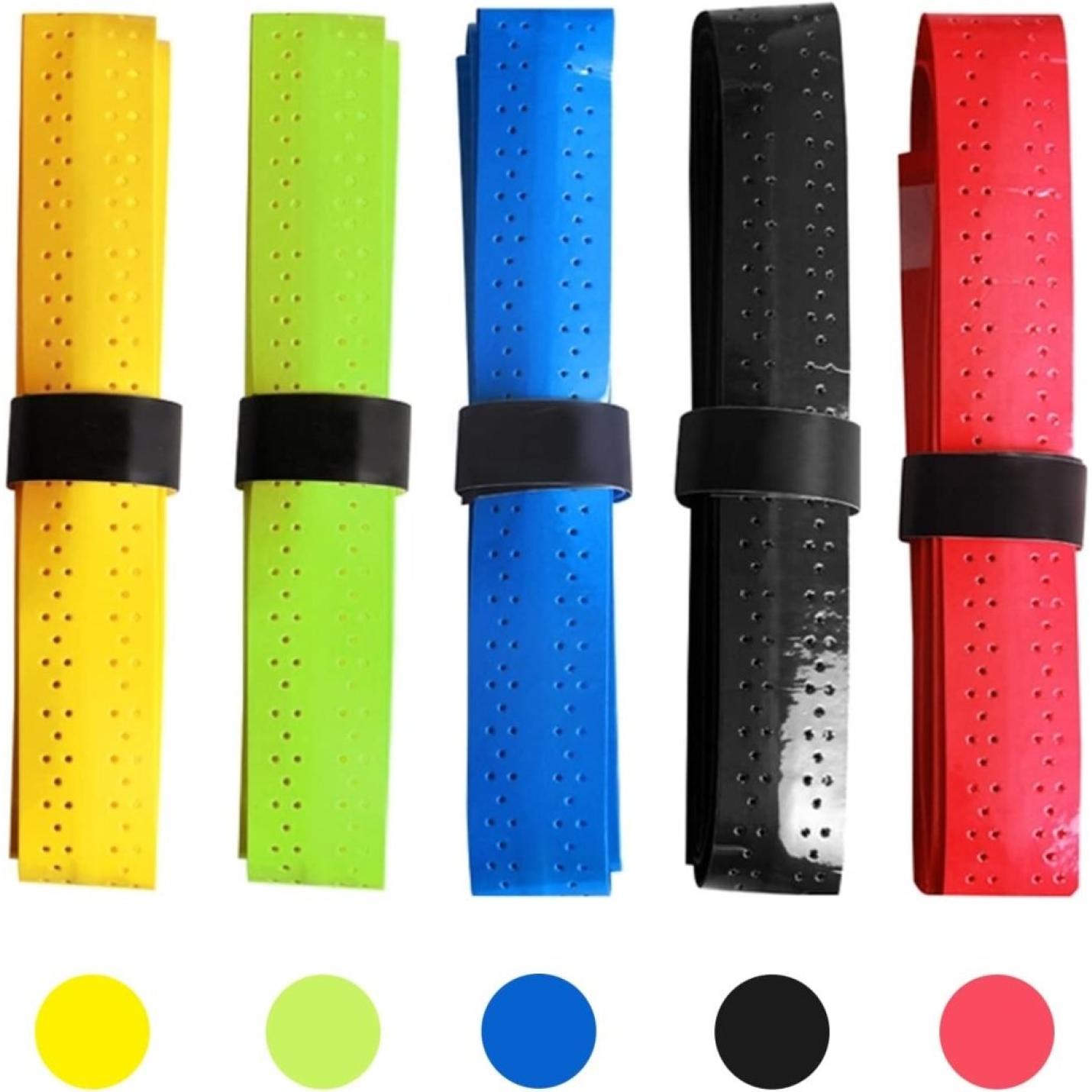 Racket Grip Tape,Badminton Grip,Tennis Grip Band,Racket Grip Tape,Tennis Badminton Rackets Grips Tape,Super Ademend Super Absorberende Tape Anti-slip Sneldrogend Geperforeerd Over Handvatten - happygetfit.com