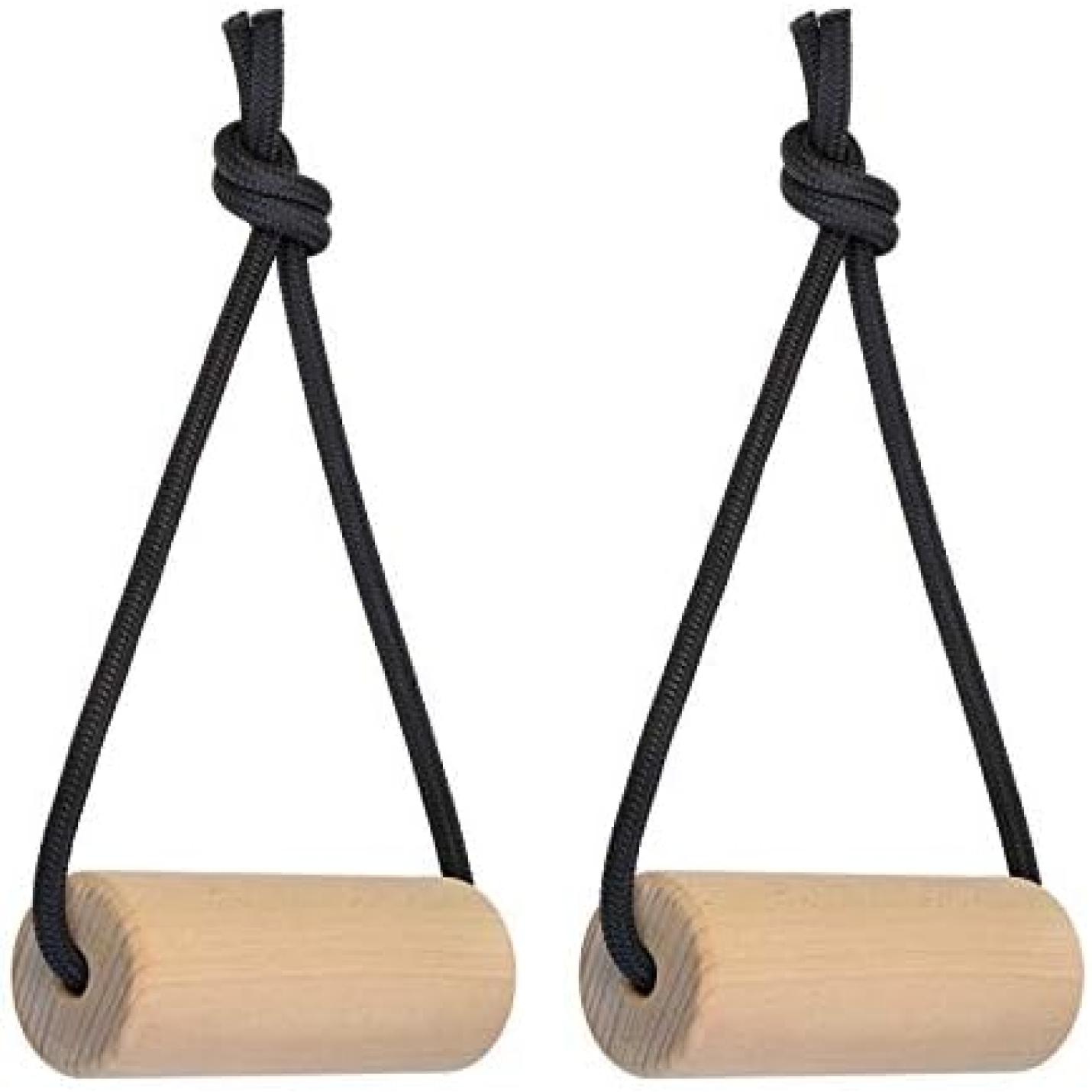 Set van 2 houten grip krachttrainer trainingsgrepen belastbaar tot 150 kg - diameter 3 cm of 7 cm - happygetfit.com