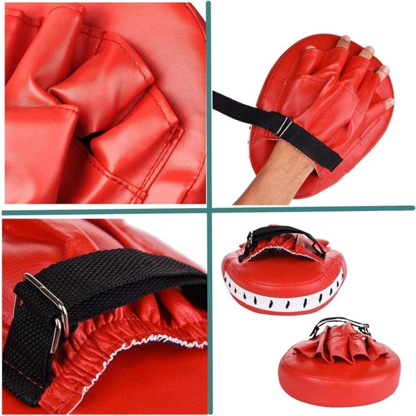 Strike Target Hand Pads MMA Target Muay Thai Pads Palm Pad Target Mitt PU Leer Ponsen Kick Pad Punch Pad Bokshandschoenen voor Muay Thai Kickboksen Vechtsporten Karate MMA Training 2 Stuks - happygetfit.com