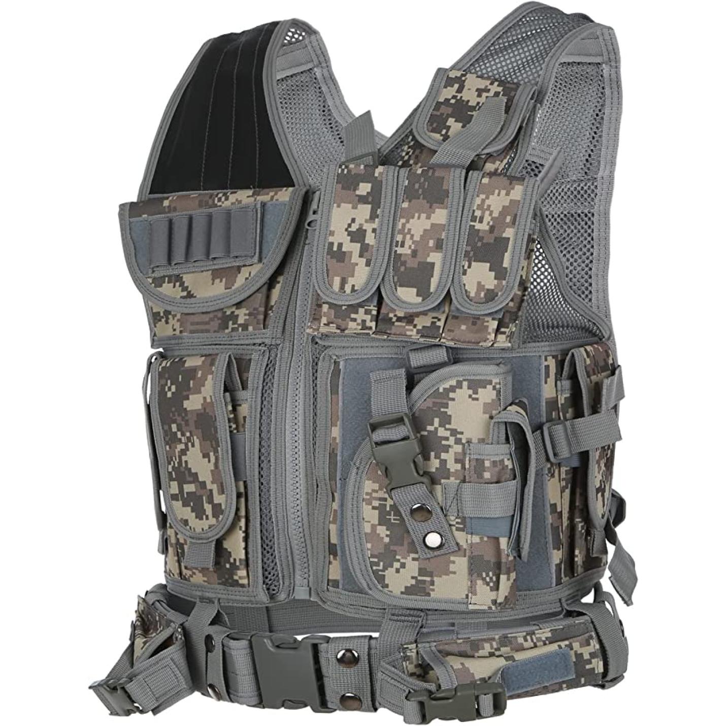 Dompel jezelf onder in avontuur met het Ultimate Tactical Vest for Men met meerdere zakjes en toegestane mesh achterpaneel.