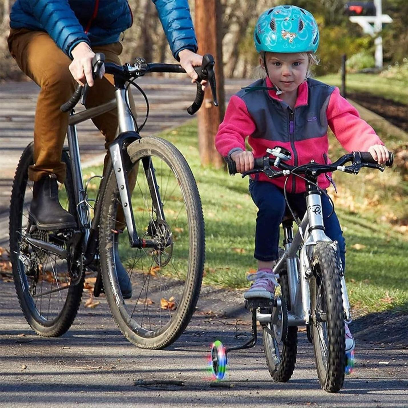 Universele steunwielen, fietssteunwielen voor kinderen, hulpwielen voor kinderfiets, fietstraining, steunwielen voor kinderfiets, kinderfiets, steunwielen - happygetfit.com