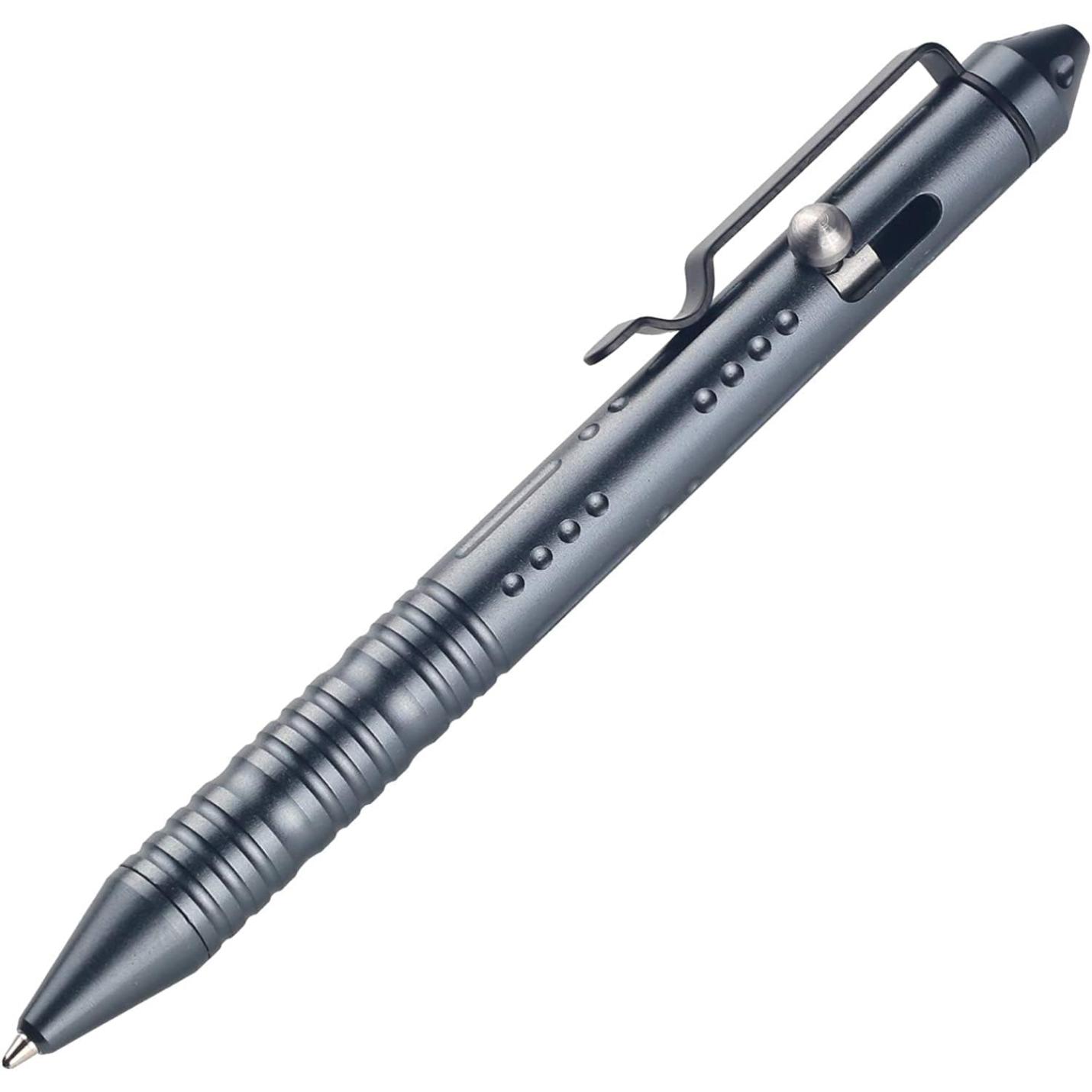 Een Verleidelijke Bolt Action-pen met geribbelde grip en clip.