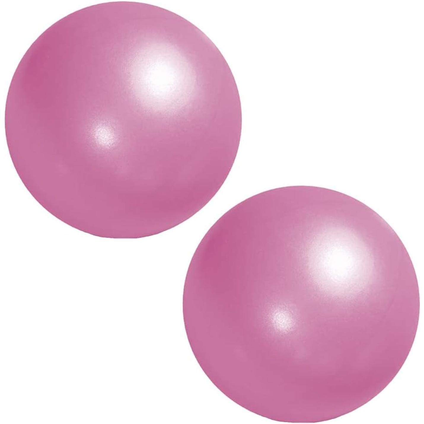 Twee roze pilatesballen op een witte achtergrond.
Productnaam: Versterk je kern en verbeter je balans met onze Pilates Bal!