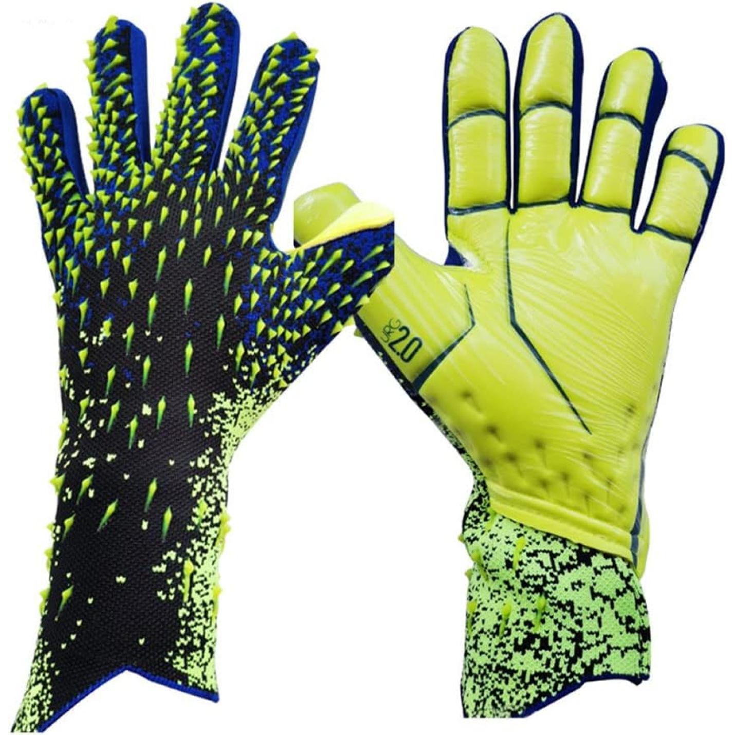 Voetbal doelman handschoenen voor jongens, kinderen, volwassen voetbal keeper kit maat 6 / 7 / 8 / 9 / 10 - happygetfit.com