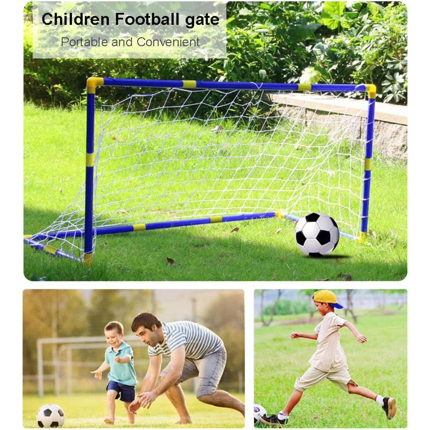 Voetbal Doelpaal Net Met Pomp Speelgoed Indoor Outdoor Voetbal Sport Games Mini Training Practice Set for Kids Children - happygetfit.com