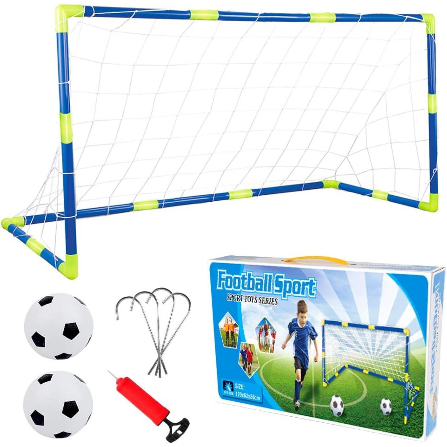 Voetbal Doelpaal Net Met Pomp Speelgoed Indoor Outdoor Voetbal Sport Games Mini Training Practice Set for Kids Children - happygetfit.com