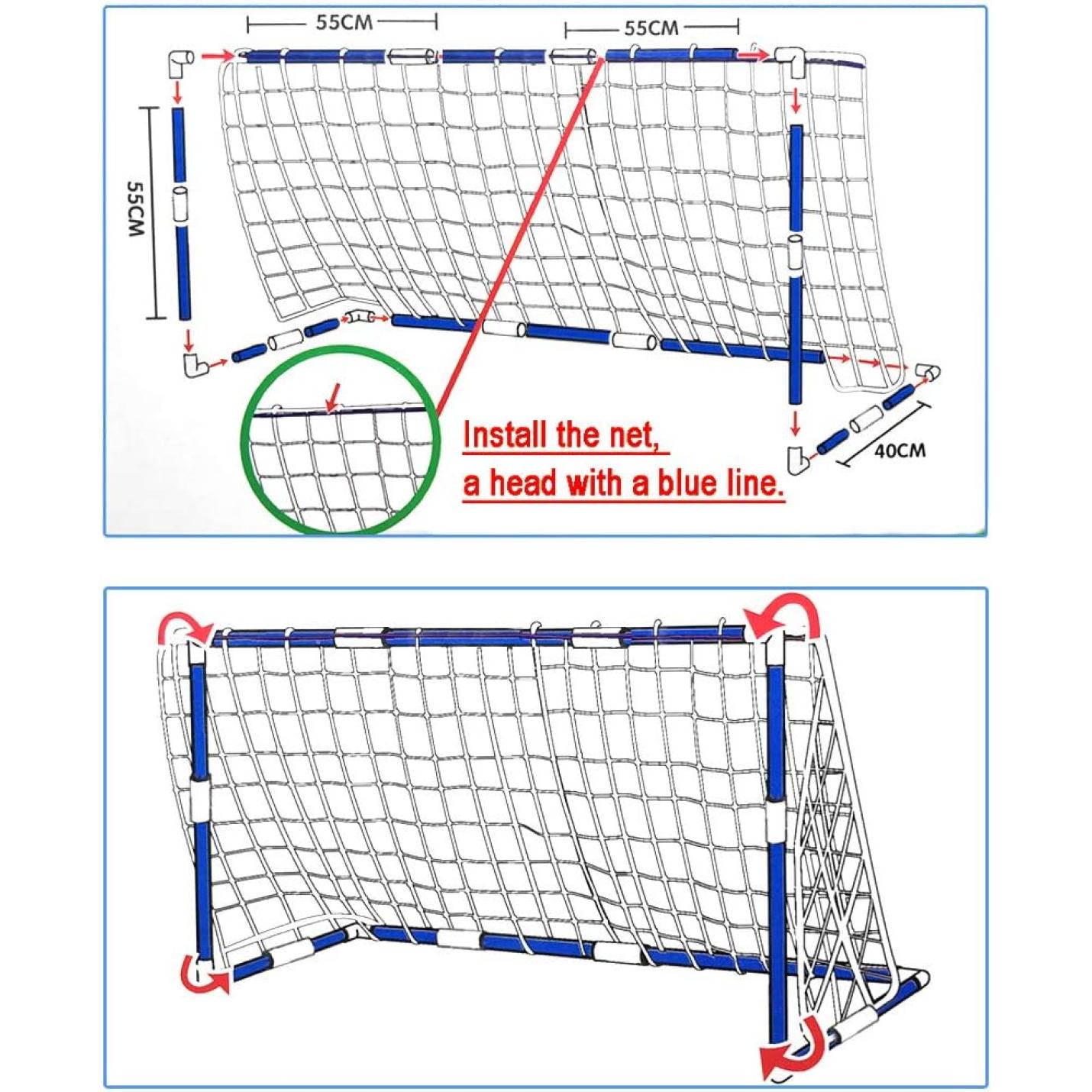 Voetbal Doelpaal Net Met Pomp Speelgoed Indoor Outdoor Voetbal Sport Games Mini Training Practice Set for Kids Children - happygetfit.com