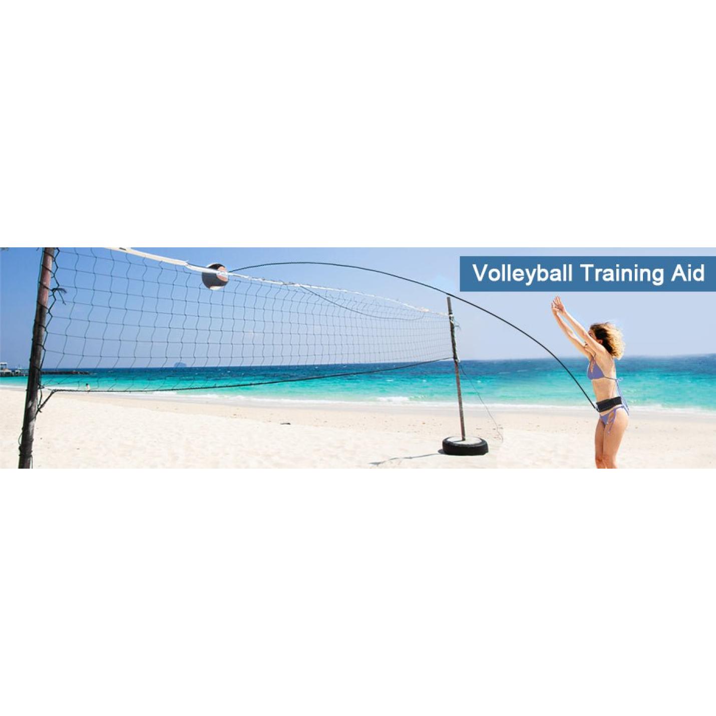 Volleybal Trainingsapparatuur, Volleybal Serve-kit Volleybaltrainingshulp met Taille Riem voor Solo Oefeningen van Arm-rotaties, Serveren, Smashen en Slaan - happygetfit.com