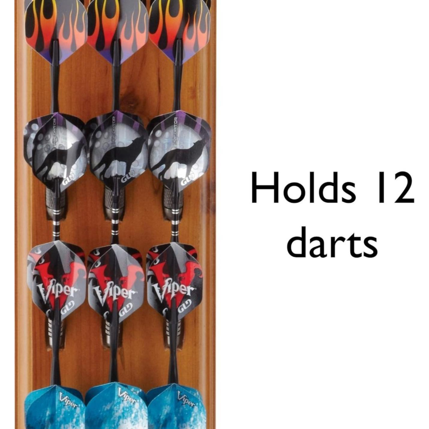 Wall Mounted Dart Houder/Caddy Display, Houdt 12 Steel/Soft Tip Darts - happygetfit.com