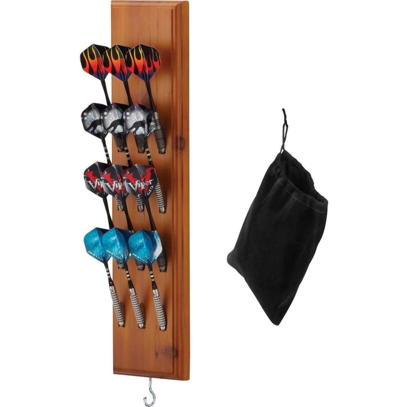 Wall Mounted Dart Houder/Caddy Display, Houdt 12 Steel/Soft Tip Darts - happygetfit.com