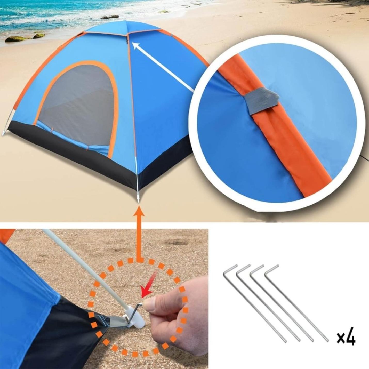 Werptent voor 2 personen, waterdicht, pop-up tent, automatisch, winddicht, campingtent, ultralicht, voor strand, outdoor, reizen, wandelen, vissen - happygetfit.com