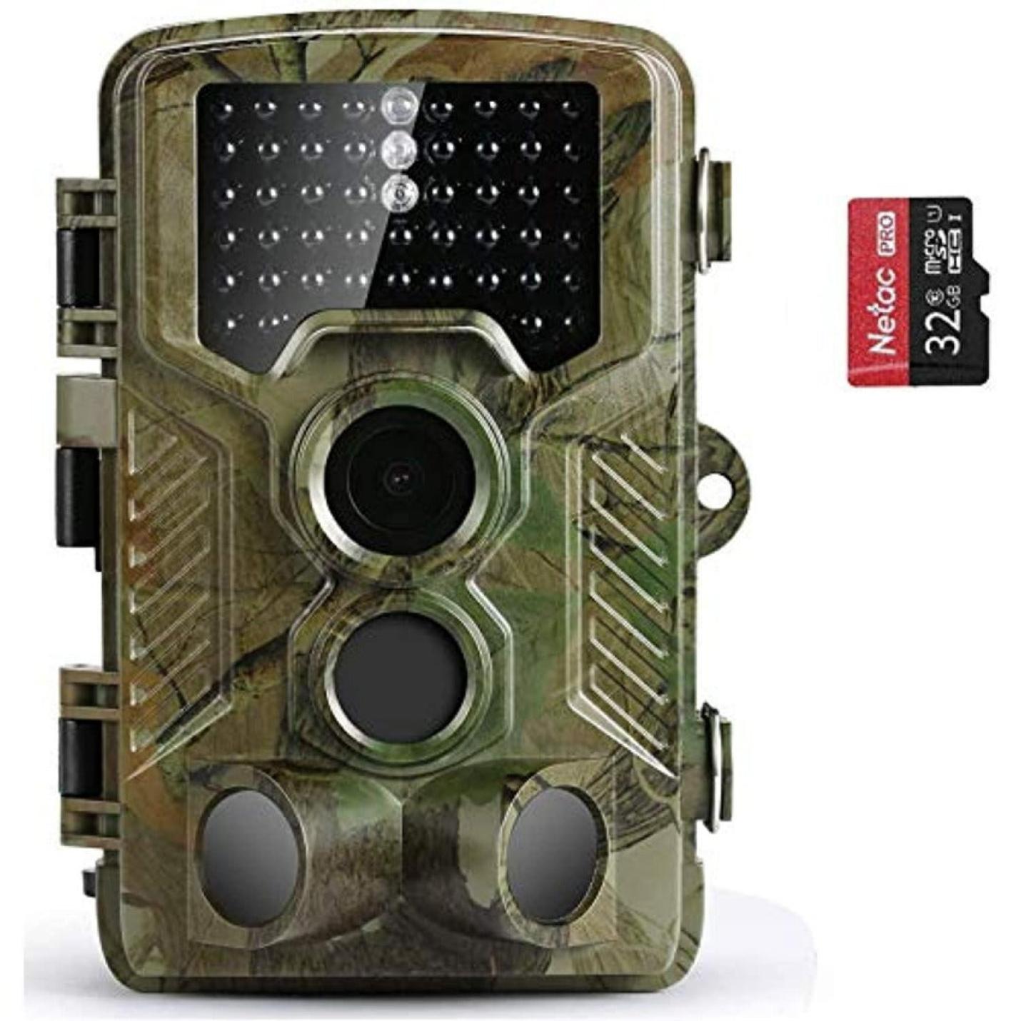 Trail Krachtige wildcamera met camouflageontwerp en 32GB geheugenkaart.