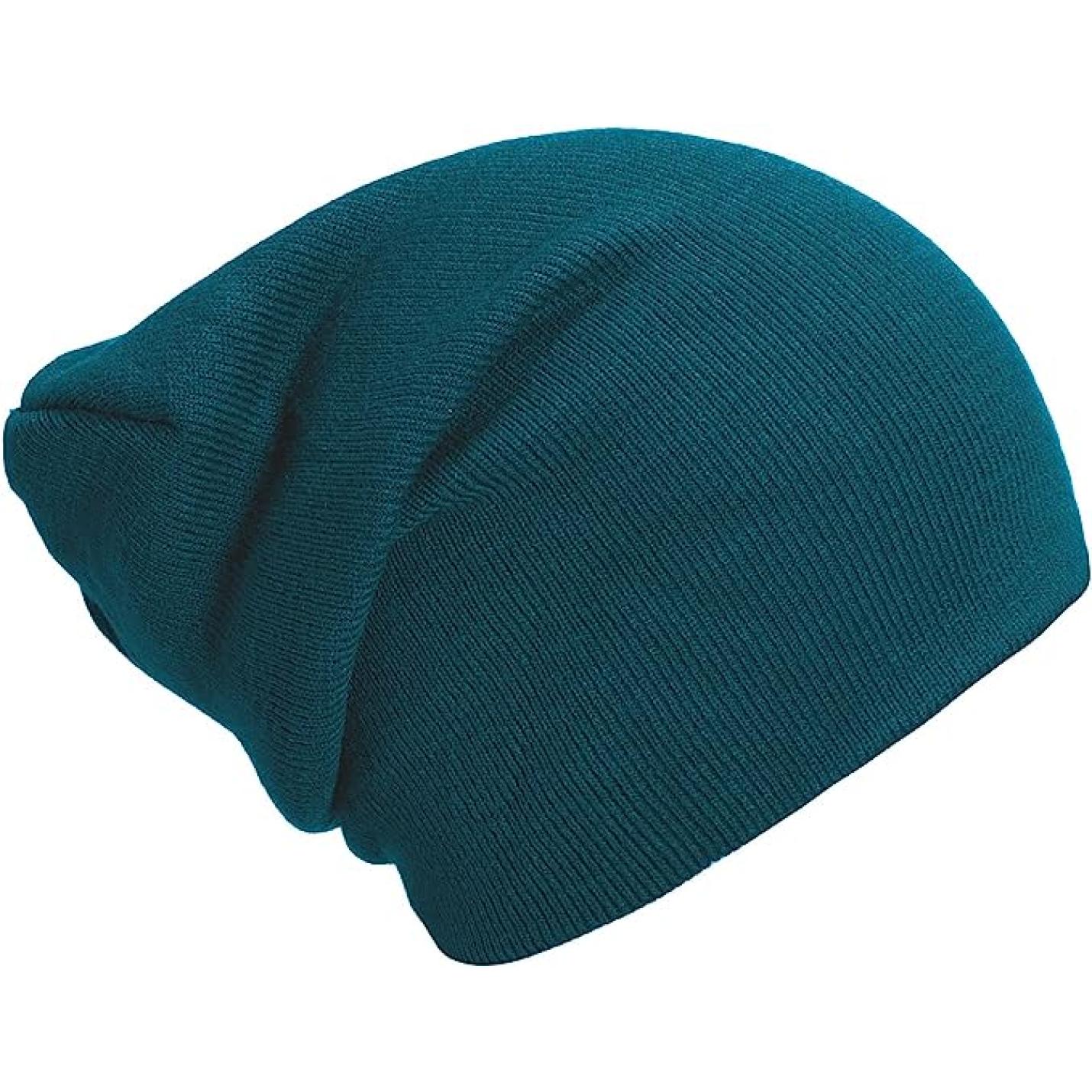 Blauwgroen slappe muts op een witte achtergrond.
Productnaam: Slouch mutsen: de perfecte wintermuts voor dames en heren