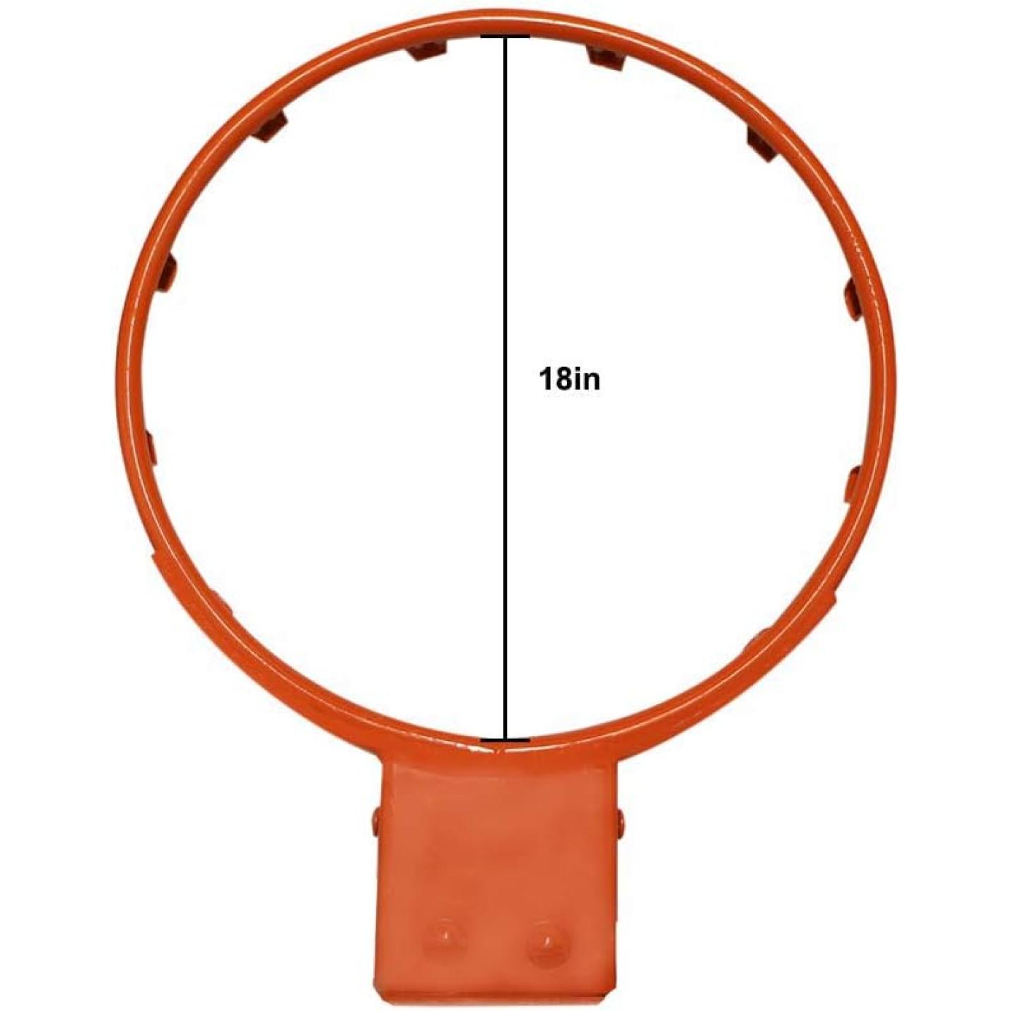 Word een echte basketbalkampioen met onze professionele basketbalring met 18 inch diameter en een achterplaat, van direct boven gezien, met eenvoudige installatie.