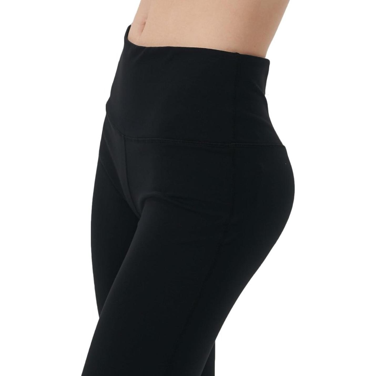 Yoga Broek voor Vrouwen Tummy Control Workout Bootleg Broek Hoge Taille 4 Way Stretch Broek met Binnenzakken, Lichtbruin, - happygetfit.com