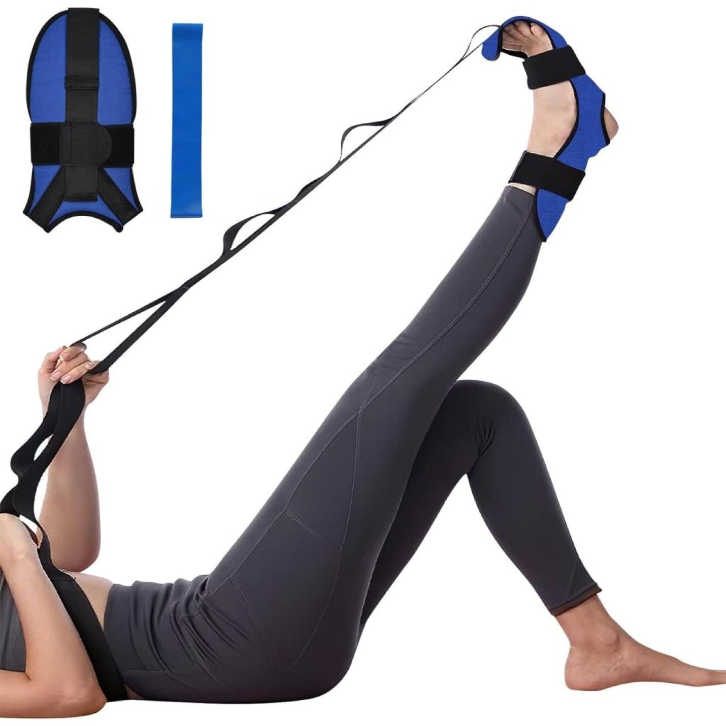 Yoga-stretchband, stretchband met 7 lussen, yoga stretchriem, zeer elastisch gymnastiekband met TPE-spanbanden, oefenlus voor het rekken van de beenspieren - happygetfit.com