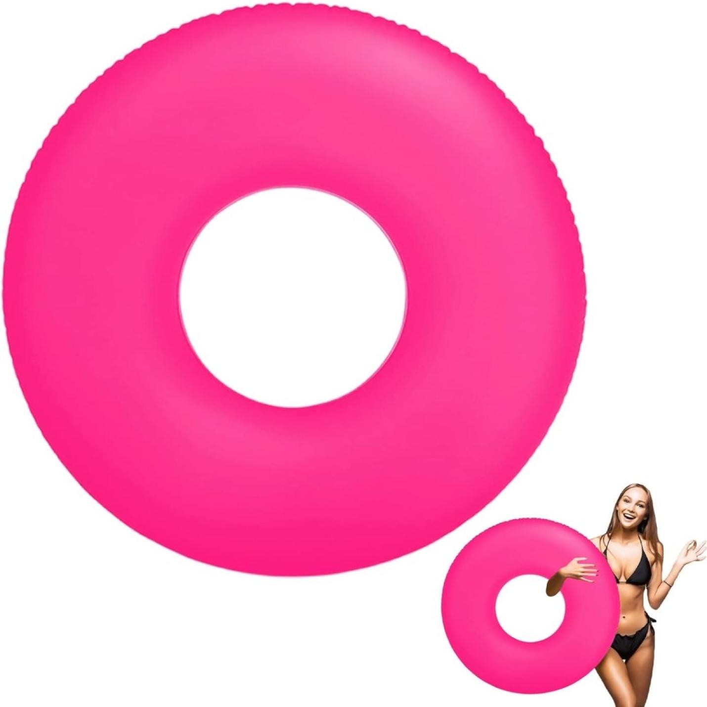 Zwemring Opblaasbare zwembadringen voor kinderen volwassenen,Opblaasbare zwembaddrijft rubberen ring om te zwemmen,Zwembad Inflatables voor volwassenen,Roze volwassen zwemring opblaasbaar voor water zomer strand - happygetfit.com