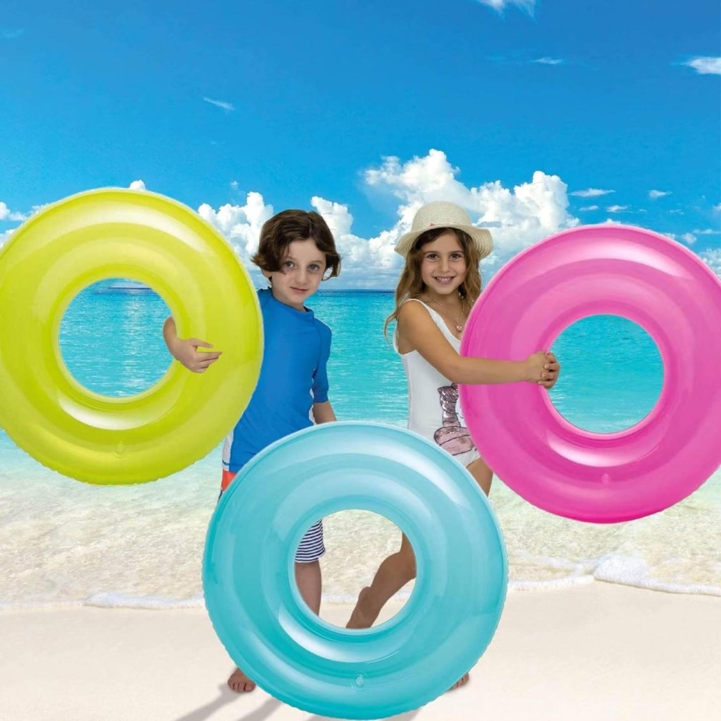 Zwemring Opblaasbare zwembadringen voor kinderen volwassenen,Opblaasbare zwembaddrijft rubberen ring om te zwemmen,Zwembad Inflatables voor volwassenen,Roze volwassen zwemring opblaasbaar voor water zomer strand - happygetfit.com