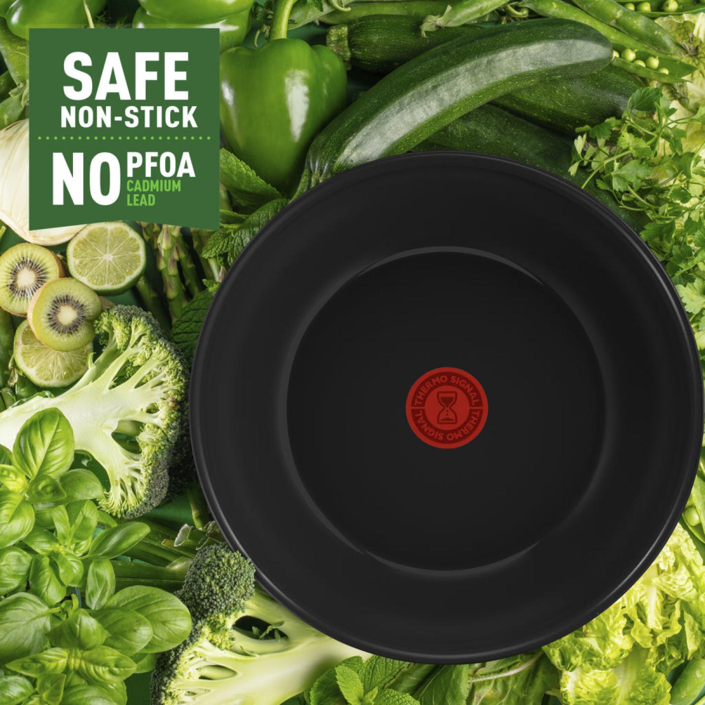 Tefal Kookgerei Tefal Renew Black Wokpan 28 Cm Zwart