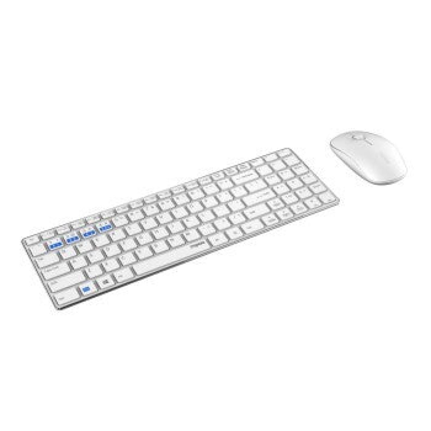 Rapoo 9300M Multimodus Draadloze Ultraslanke Desktop Combo Set Qwerty Wit