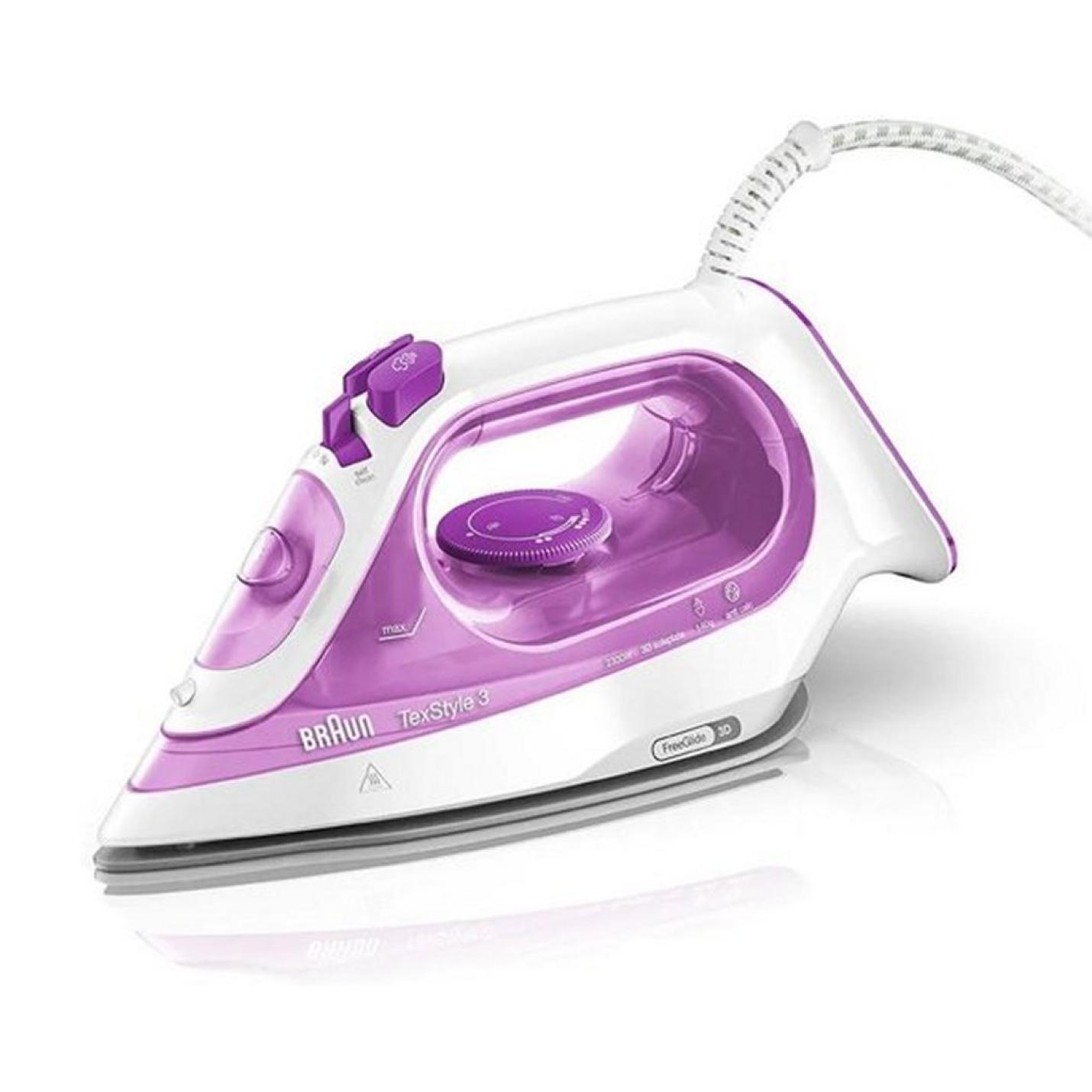 Braun Si3030Pu Texstyle3 Stoomstrijkijzer Roze/Wit