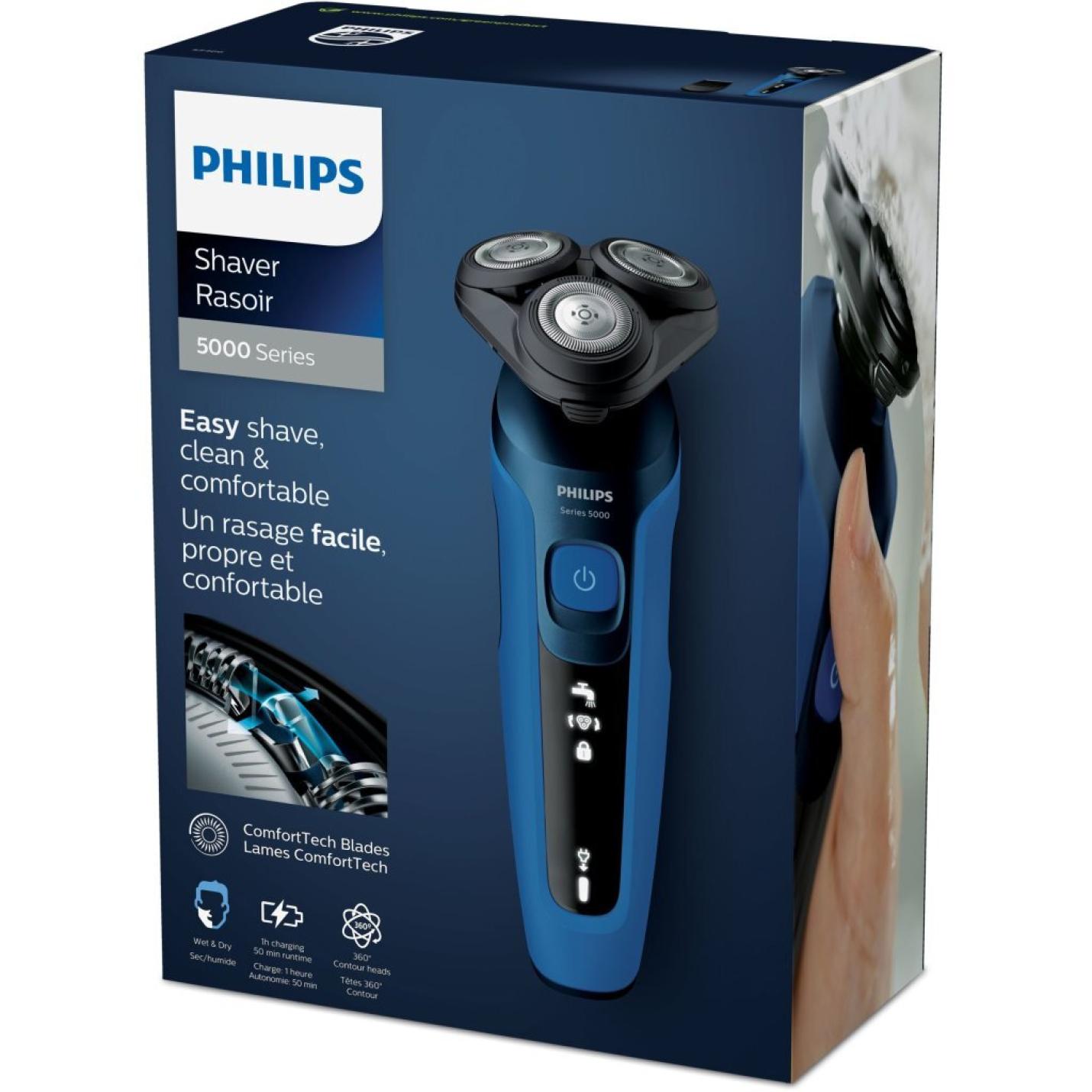 Philips S5466/17 Shaver Series 5000 Wet &Amp; Dry Elektrisch Scheerapparaat Zwart/Blauw