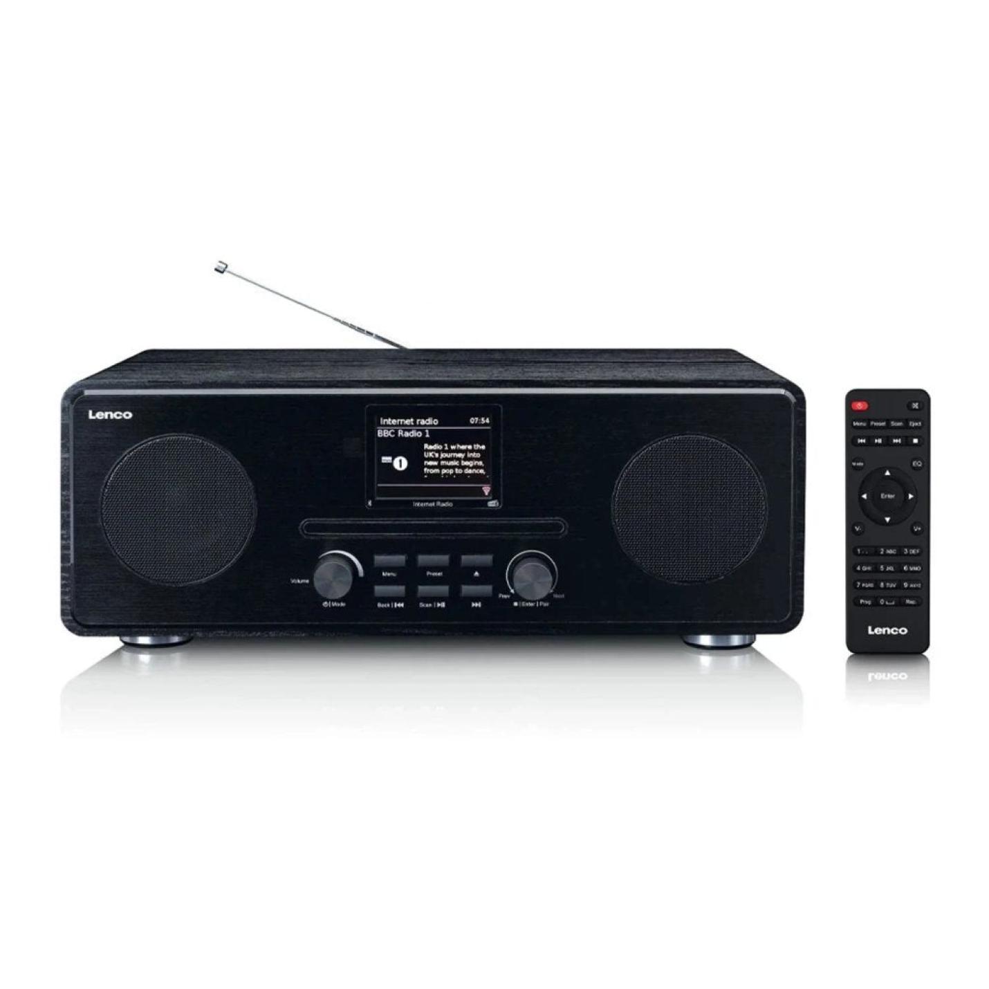 Lenco Dir-260Bk Dab+ Internet Radio/Cd-Speler Hout/Zwart