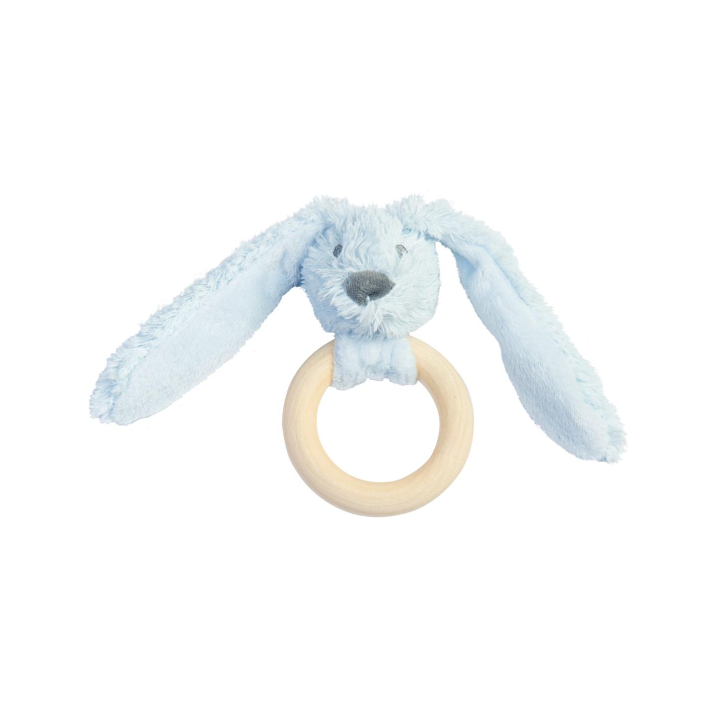 houten bijtring blauw rabbit richie