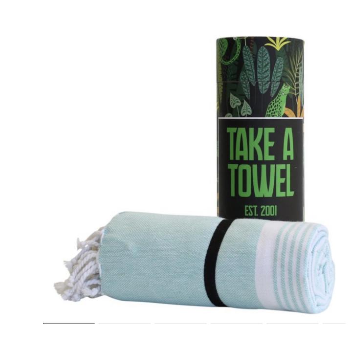 Hamamdoek - Take A Towel - saunadoek - 100x180cm - 100% katoen - pestemal - Lichtgroen