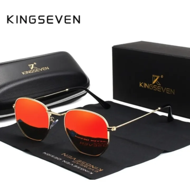KingSeven Redstar - Pilotenbril met UV400 en polarisatie filter - Z195