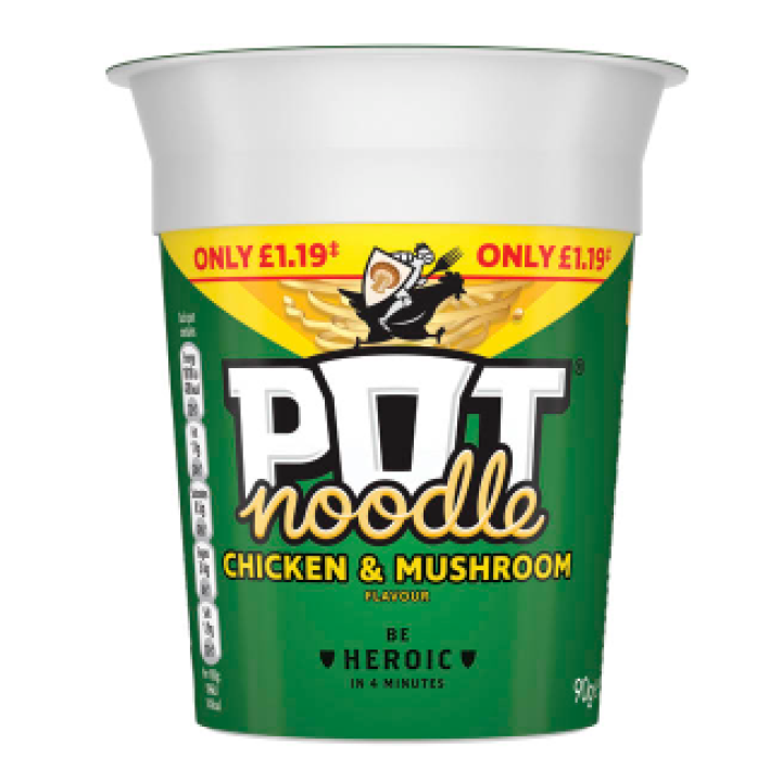 Pot Noodle Chicken and Mushroom, 90g