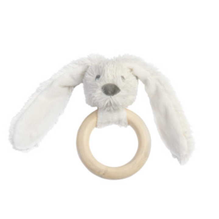 Houten ring rammelaar Richie ivory | Happy Horse