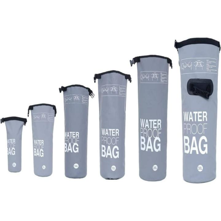 Houd je waardevolle spullen veilig en droog met onze waterdichte droge zak - De ultieme metgezel voor buitenactiviteiten! - 10 Liter - Grijs