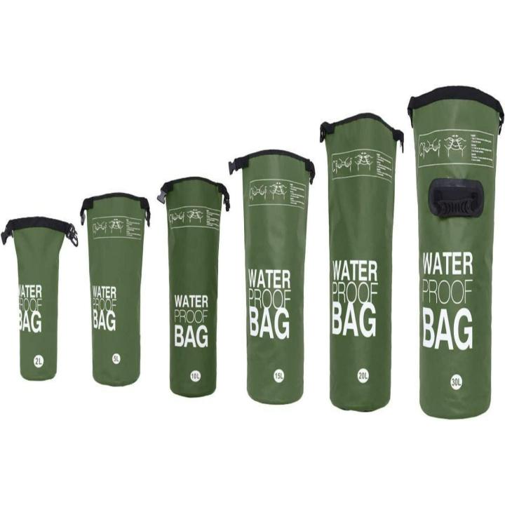 Houd je waardevolle spullen veilig en droog met onze waterdichte droge zak - De ultieme metgezel voor buitenactiviteiten! - 30 Liter - Olijf