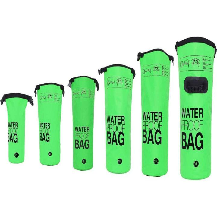 Houd je waardevolle spullen veilig en droog met onze waterdichte droge zak - De ultieme metgezel voor buitenactiviteiten! - 20 Liter - Groen