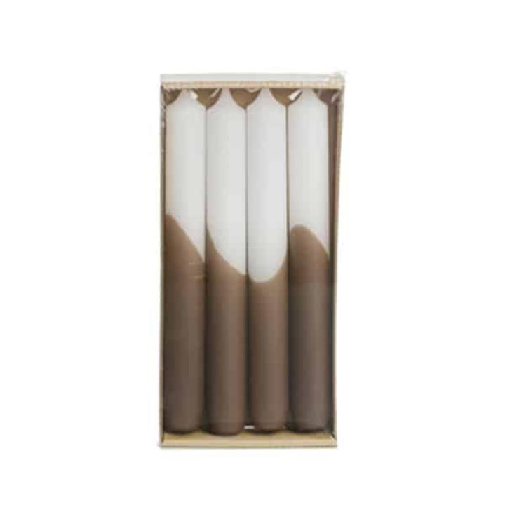 Rustik Lys Dinerkaars Dipped Cognac - set van 4