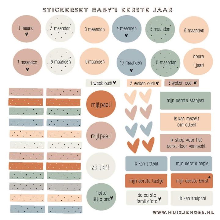 Stickers baby’s 1e jaar