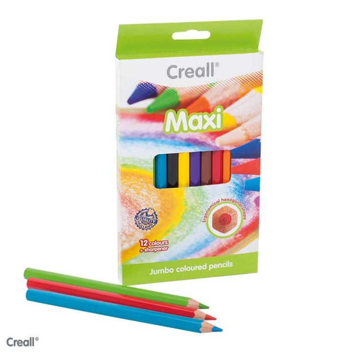 Creall Maxi 12 kleurpotloden + slijper