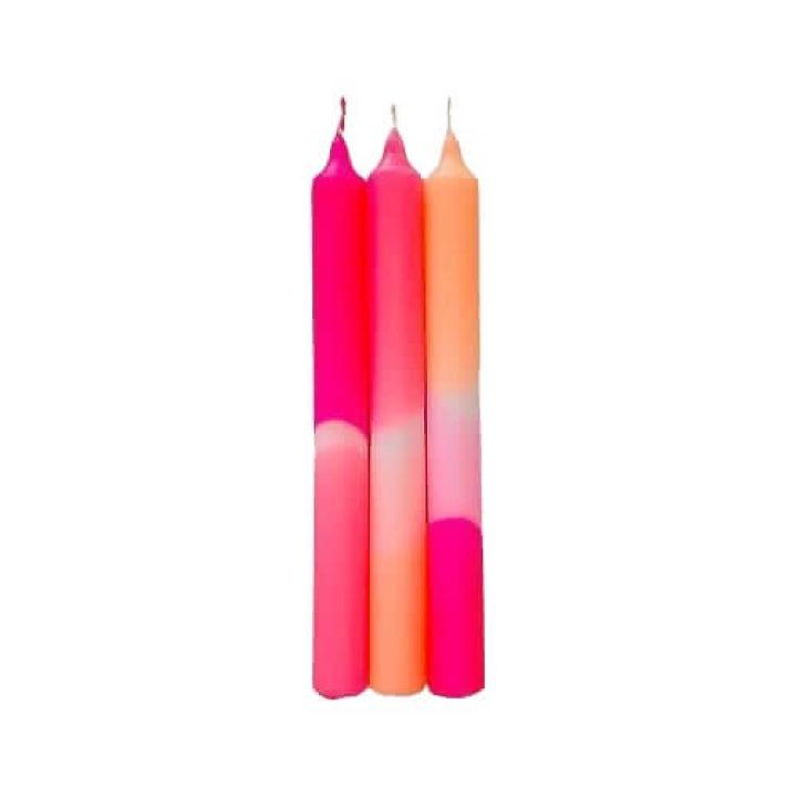 Dip Dye kaars Neon - Flamingo Dreams