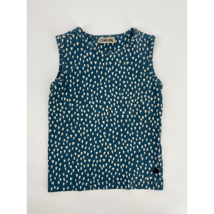 Tanktop Blauw met Print Maat 98 / 104