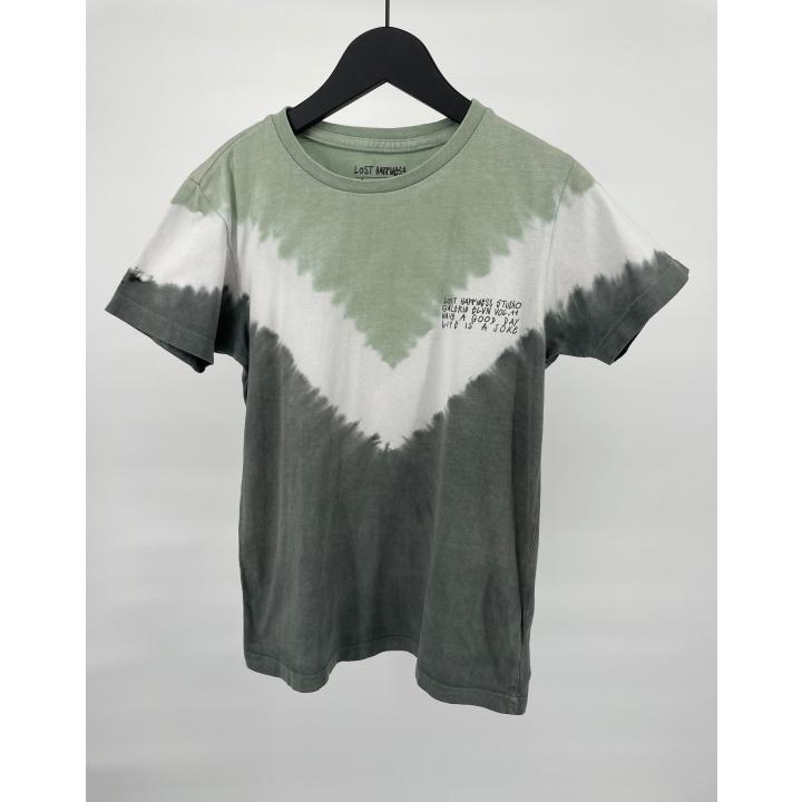 T-shirt Tie Dye Groen Beige Grijs Maat 146 / 152