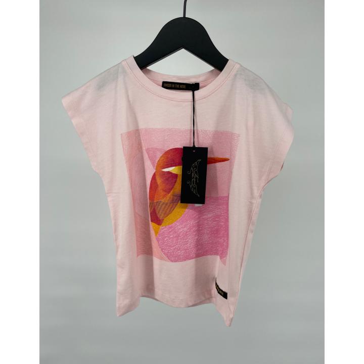 T-shirt Roze Kolibrie Maat 110