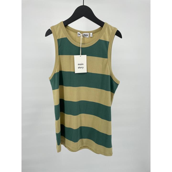 Tanktop Groen Geel Gestreept Maat 152