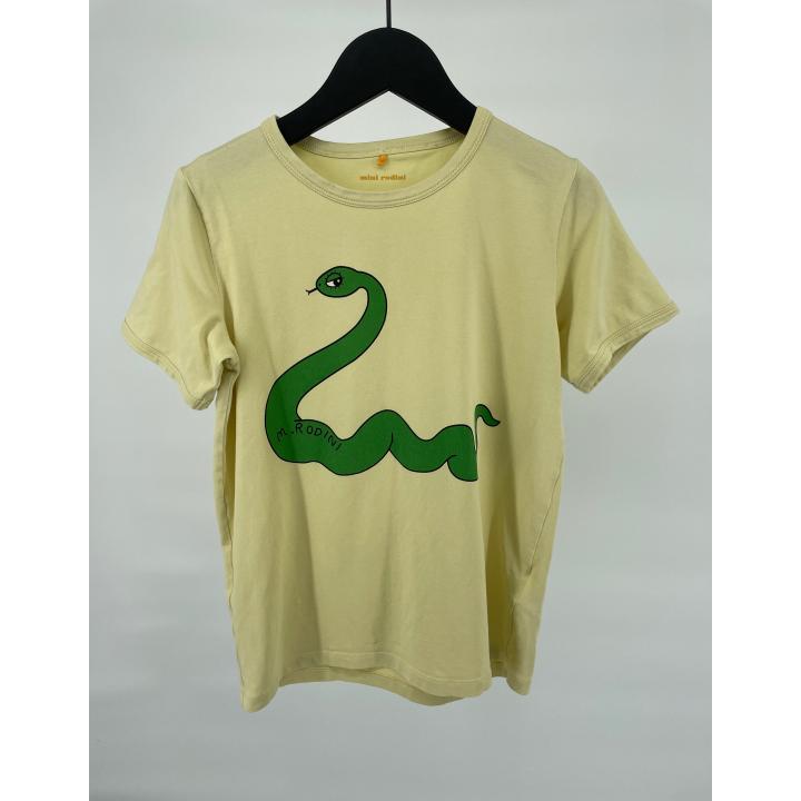 T-shirt Geel met Slang Maat 140 / 146