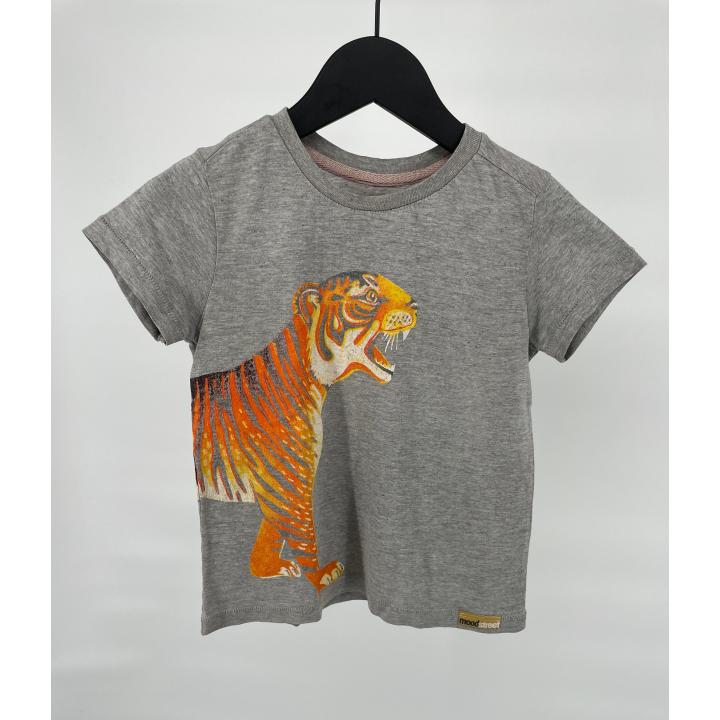 T-shirt Grijs met Tijger Maat 110