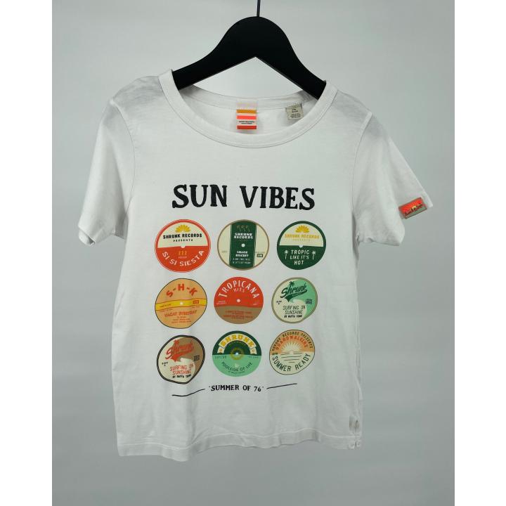 T-shirt wit Sun Vibes Maat 128